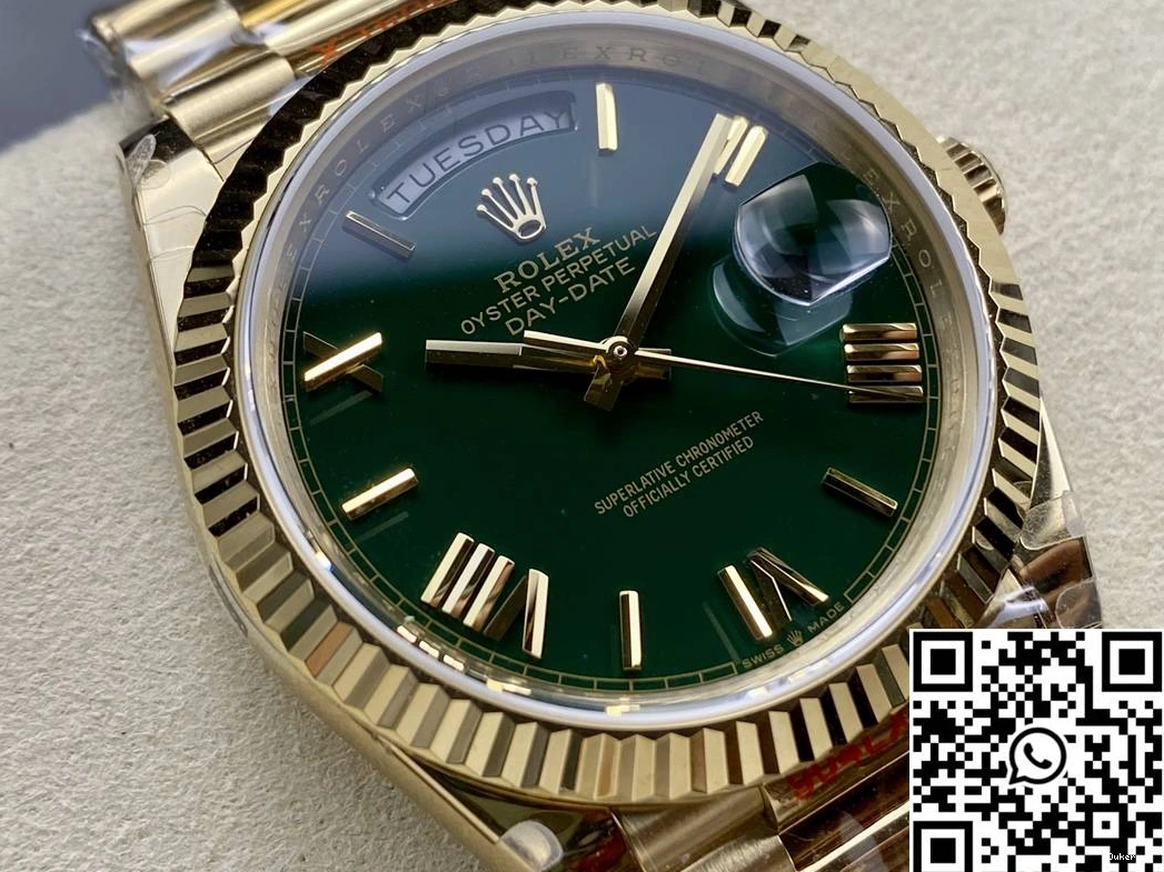 Rolex M228238-0061 QF Dial Factory Green Tungsten 1003 Contemporary Date v5 Day Steel 0724